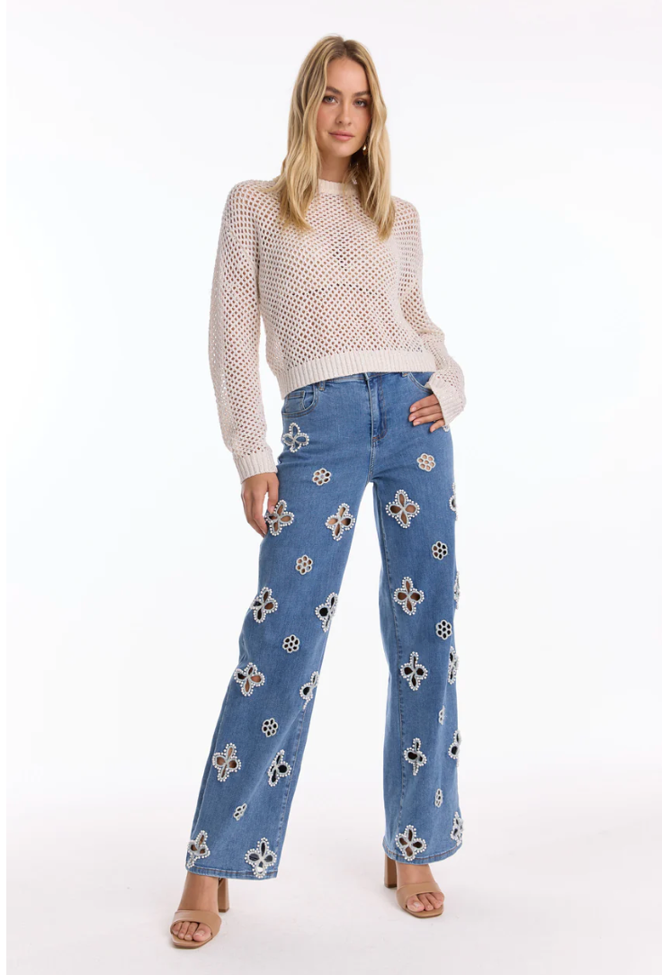 Floral Pearl Jeans